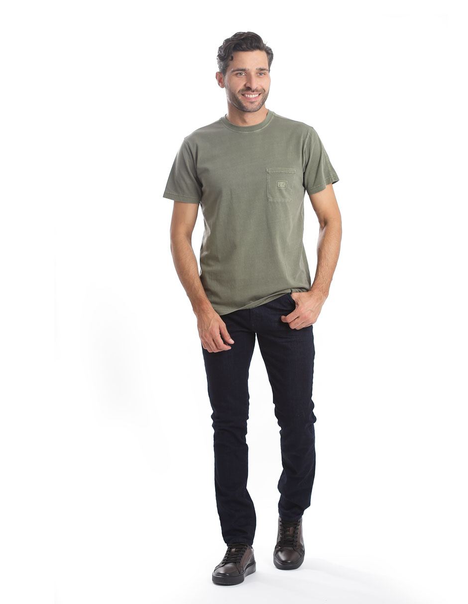 Foto 3 pulgar | Playera Hombre Kenneth Cole Kcpv25cam66 Verde Algodón Casual
