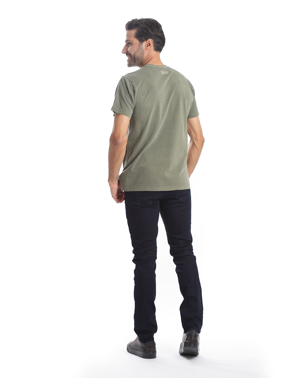 Foto 6 pulgar | Playera Hombre Kenneth Cole Kcpv25cam66 Verde Algodón Casual