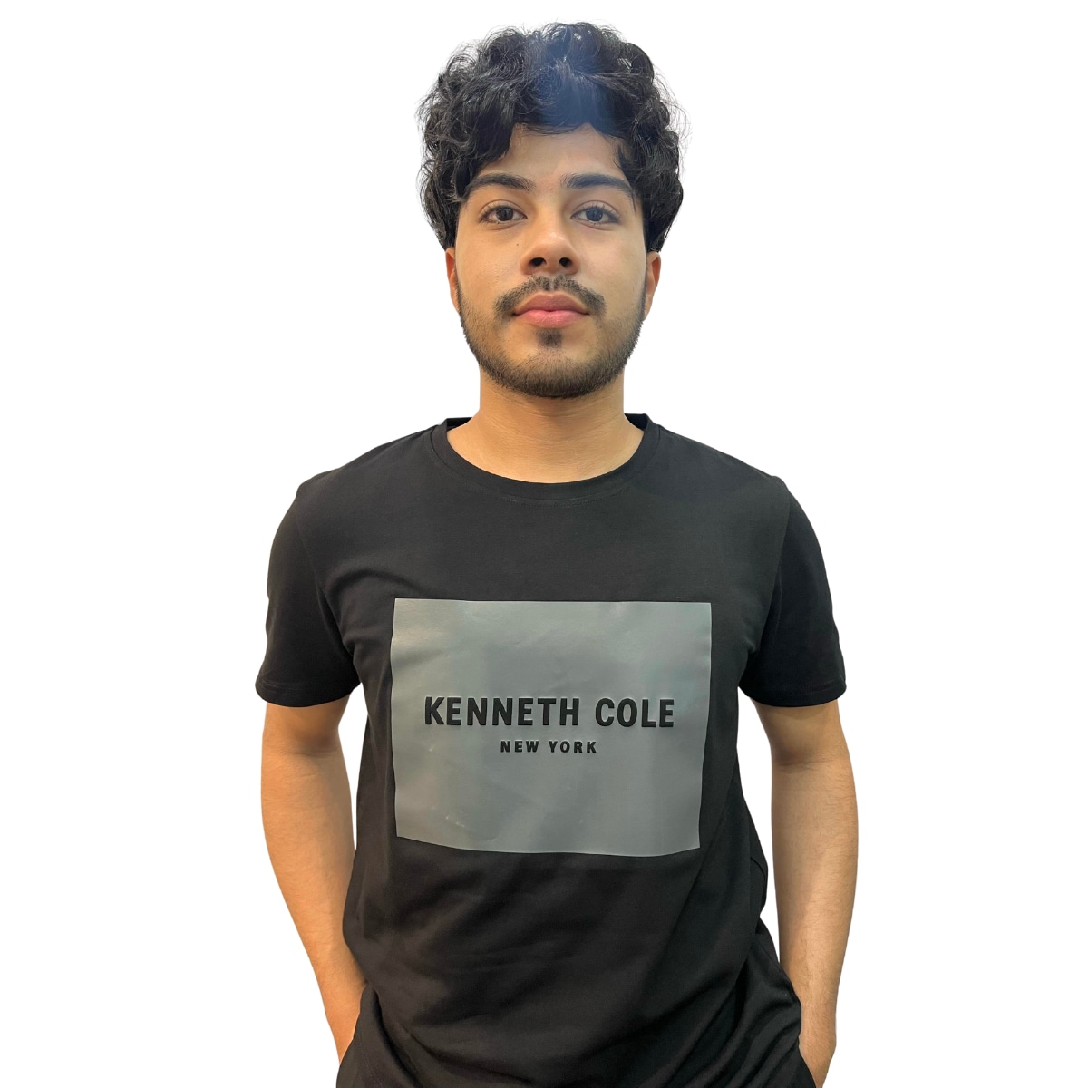 Playera Kenneth Cole Kcpv25cam02 Hombre Negro Algodón Casual $1,099