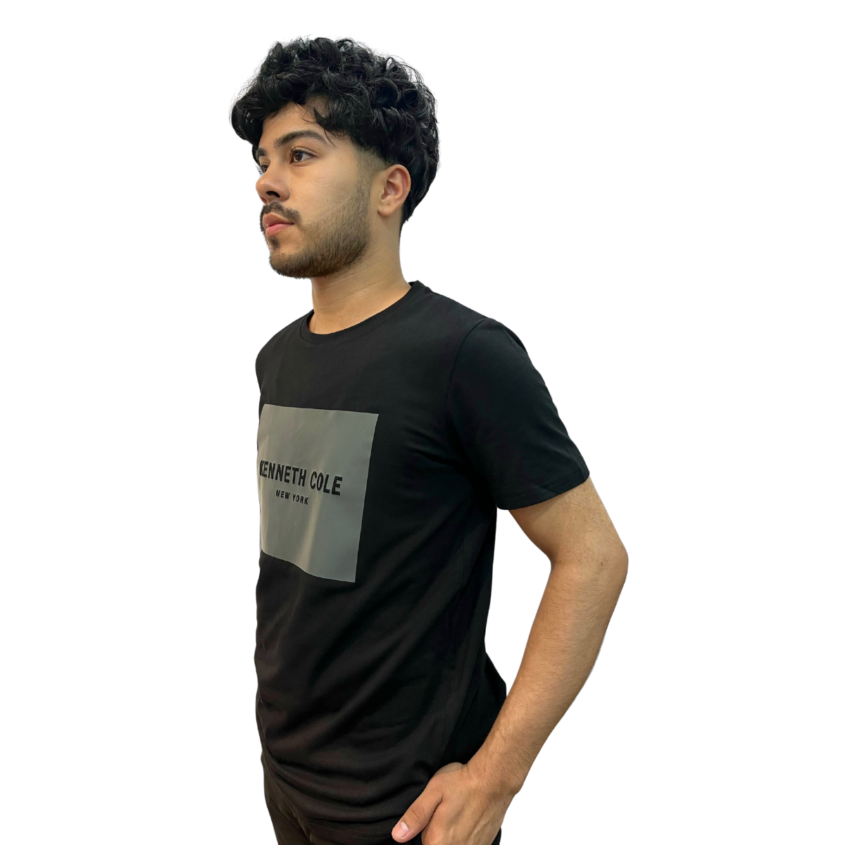 Foto 3 pulgar | Playera Kenneth Cole Kcpv25cam02 Hombre Negro Algodón Casual