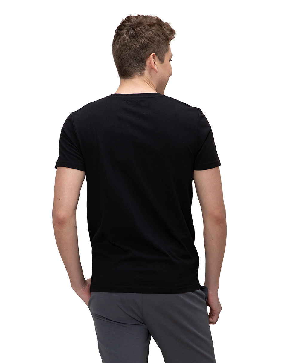 Foto 2 | Playera Regular Fit de Cuello Redondo Generra 218709 color Negro