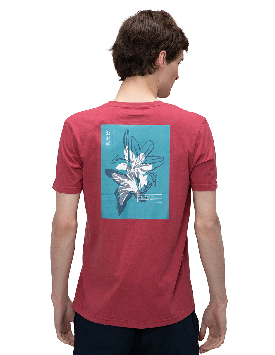 Foto 2 | Playera Confort Fit De Cuello Redondo Generra 218711 color Vino