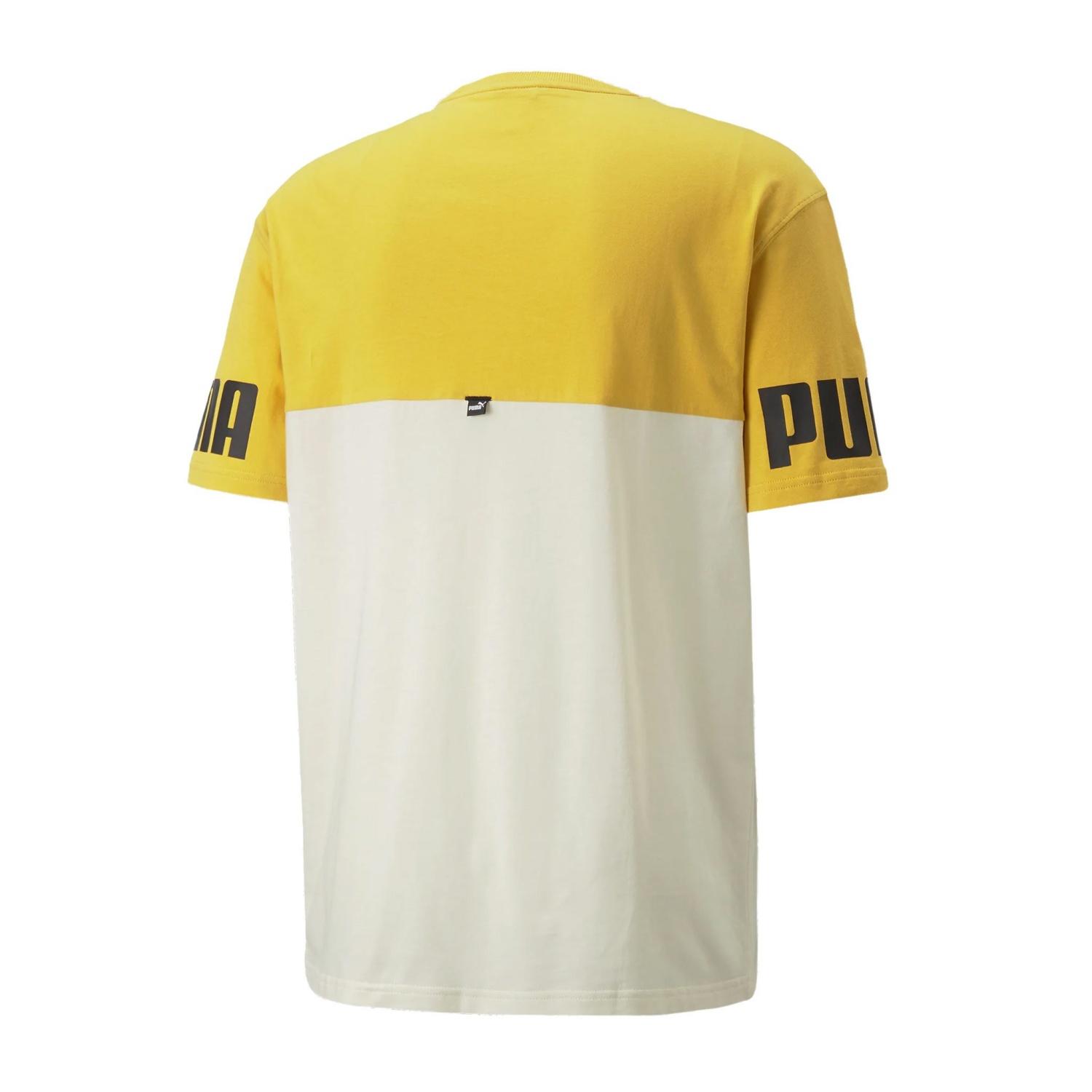 Foto 3 pulgar | Playera Puma Power Color Block 847389-31 Amarilla para Hombre