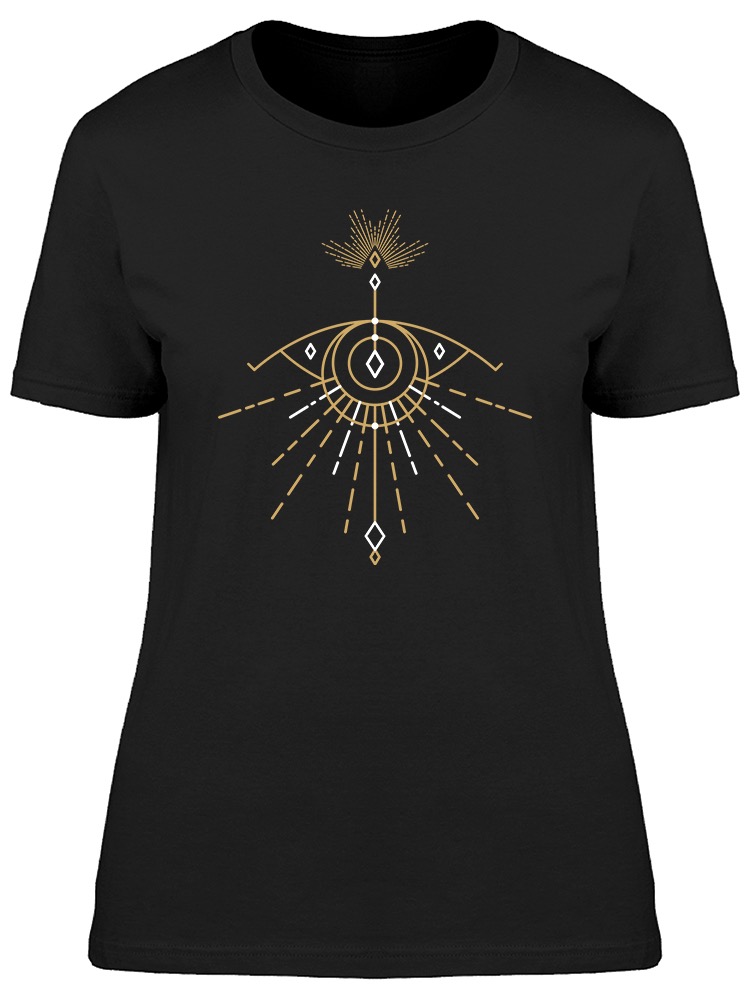Playera para Mujer Diseño Arte Místico SmartPrintsInk color Negro