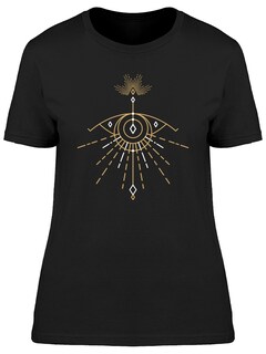 Foto 1 | Playera para Mujer Diseño Arte Místico SmartPrintsInk color Negro