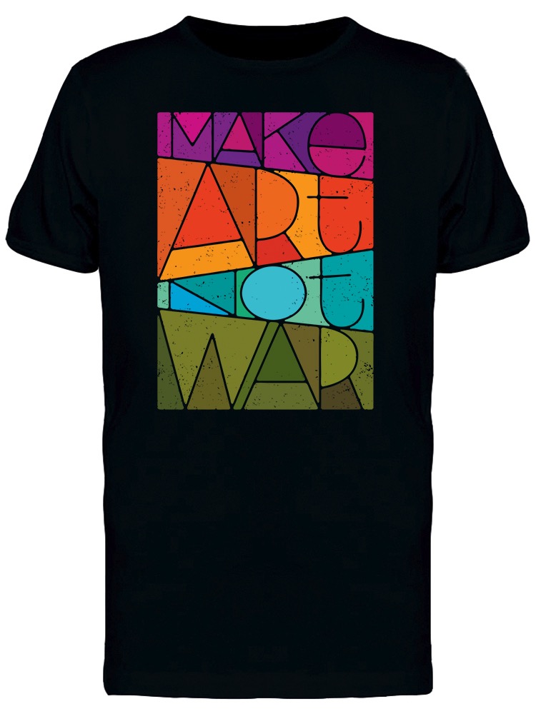 Playera para Hombre Diseño Haz La Paz, No La Guerra SmartPrintsInk color Negro