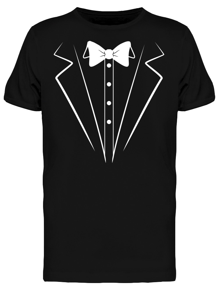 Foto 2 pulgar | Playera Smartprintsink color Negro para Hombre Tuxedo Falso