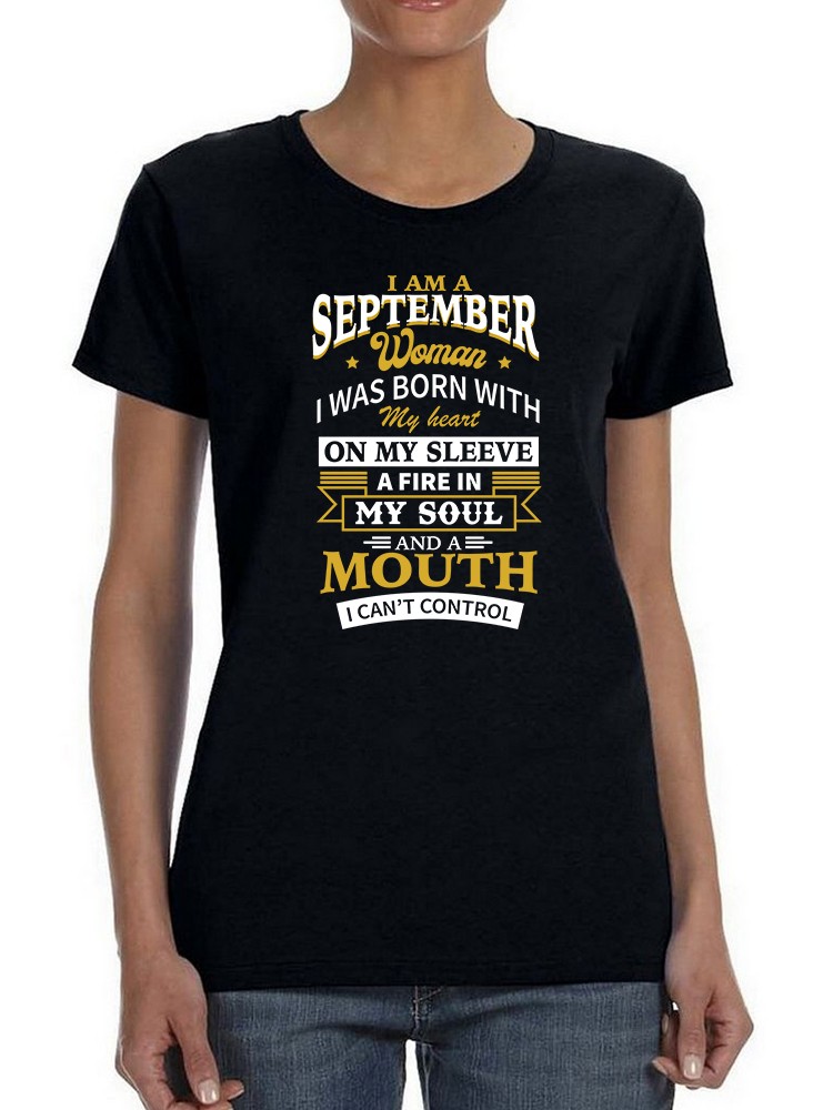 Foto 2 pulgar | Playera Smartprintsink para Mujer Soy una Mujer de Septiembre