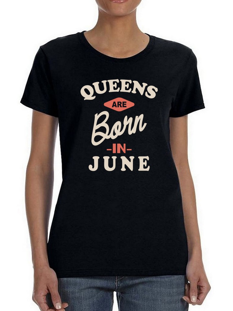 Foto 2 pulgar | Playera Smartprintsink para Mujer - Las Reinas Nacen En Junio