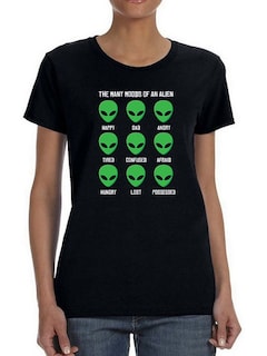 Foto 1 | Playera Smartprintsink para - Mujer Estados De Humor De Un Alien