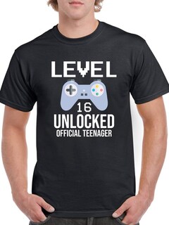 Foto 1 | Playera Smartprintsink Hombre Nivel 16 Desbloqueado Oficialmente Adolescente