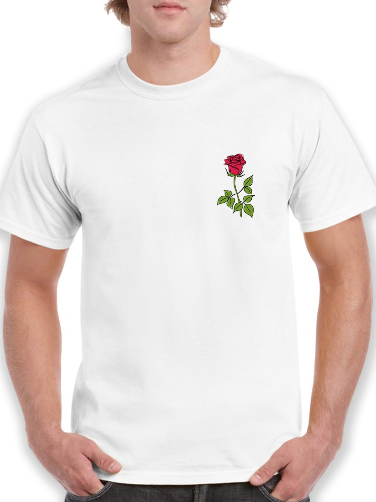 Playera Smartprintsink color Blanco Diseño de Rosa Hombre