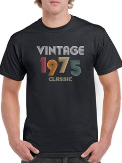 Foto 1 | Playera Smartprintsink color Negro para Hombre Vintage 1975 Clásico