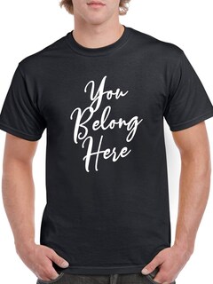 Foto 1 | Playera Smartprintsink color Negro para Hombre Tu Perteneces Aquí