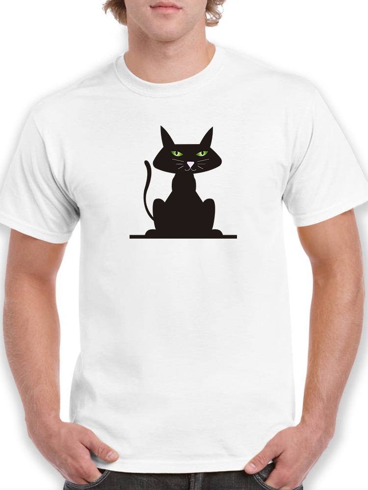Playera Smartprintsink para Hombre - Ilustración Gatito color Negro