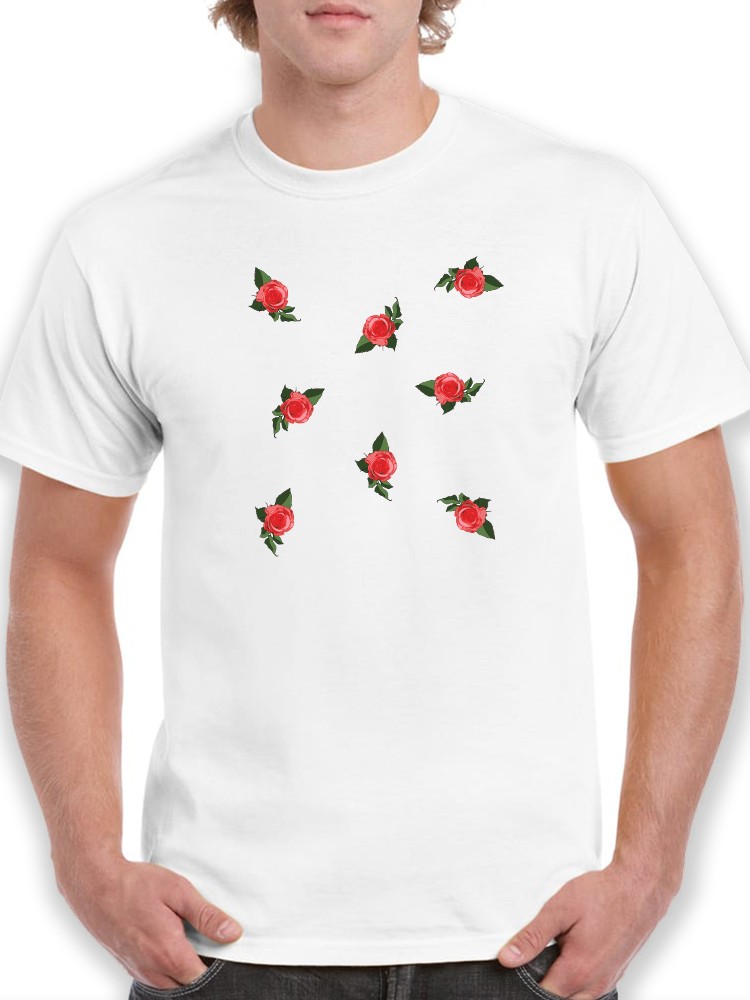 Foto 2 pulgar | Playera Smartprintsink para Hombre - Patrón de Rosas en Acuarelas