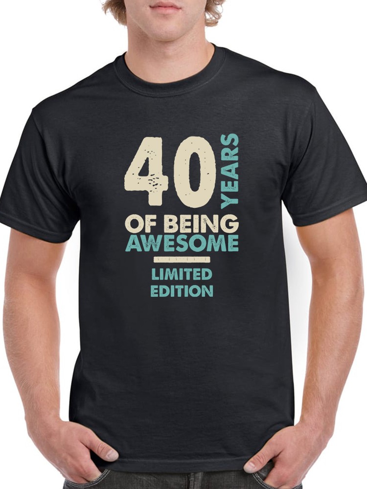 Playera Smartprintsink color Negro para Hombre 40 Años de Ser Asombroso