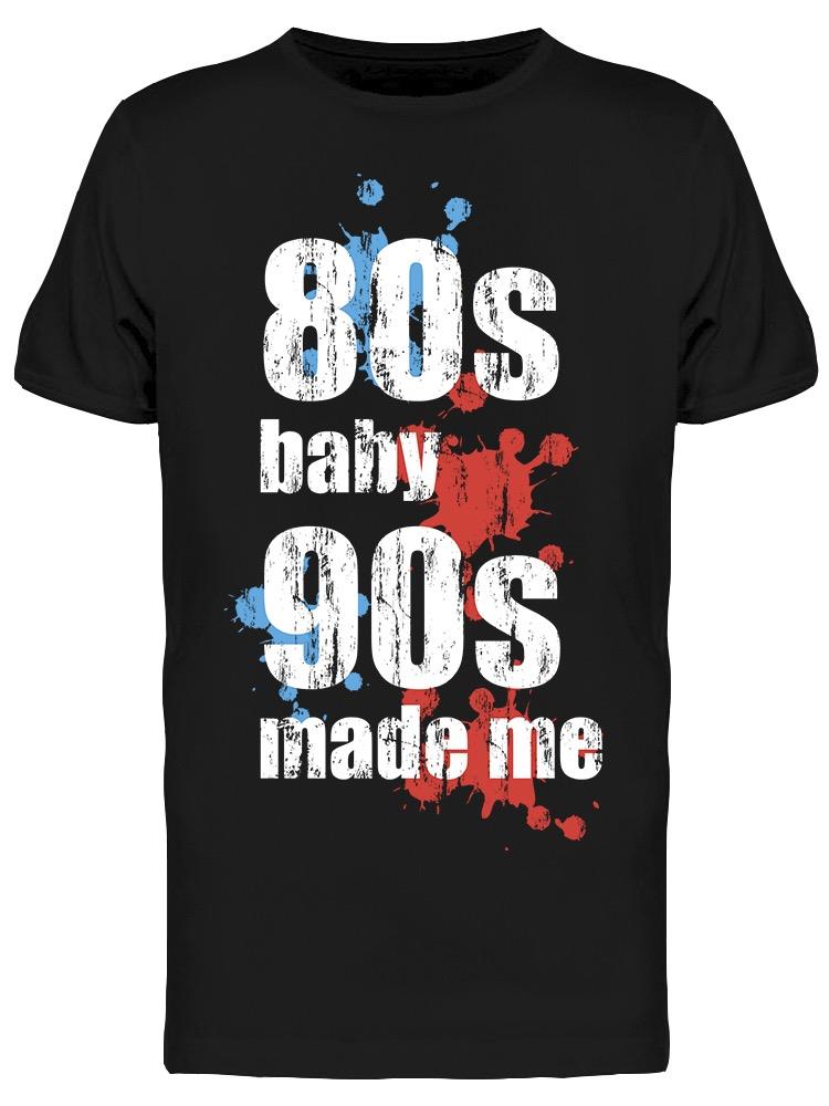 Playera Smartprintsink color Negro para Hombre Bebé de los 80's Criado en los 90's