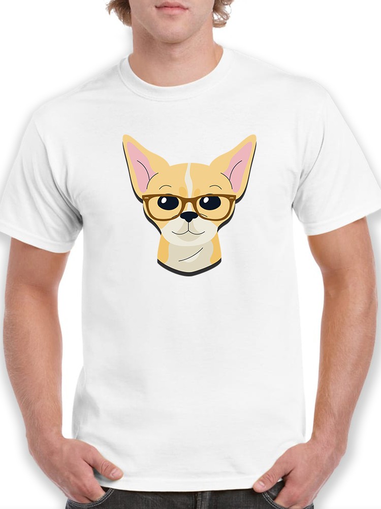 Playera Smartprintsink para Hombre - Chihuahua Con Lentes Hipster