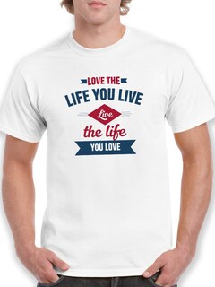 Foto 1 | Playera Smartprintsink para Hombre - Ama La Vida Que Vives. Vive La Vida Que Amas