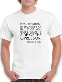 Foto 1 | Playera Smartprintsink Hombre con Frase color Blanco