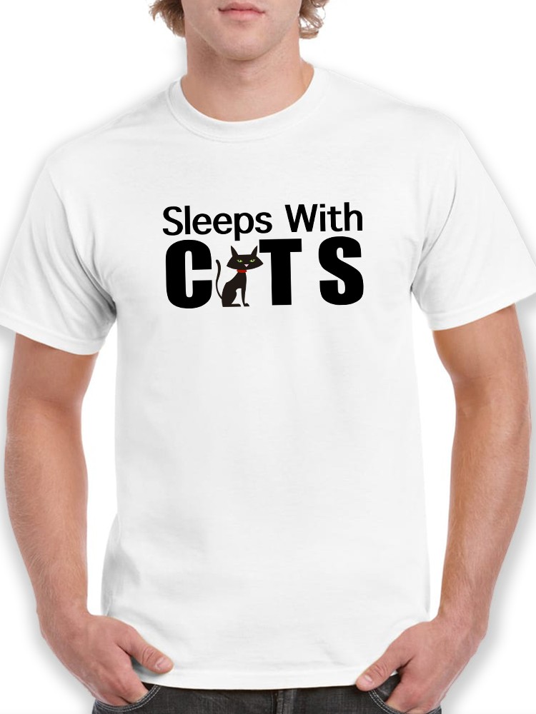 Playera Smartprintsink Hombre Duerme Con Los Gatos