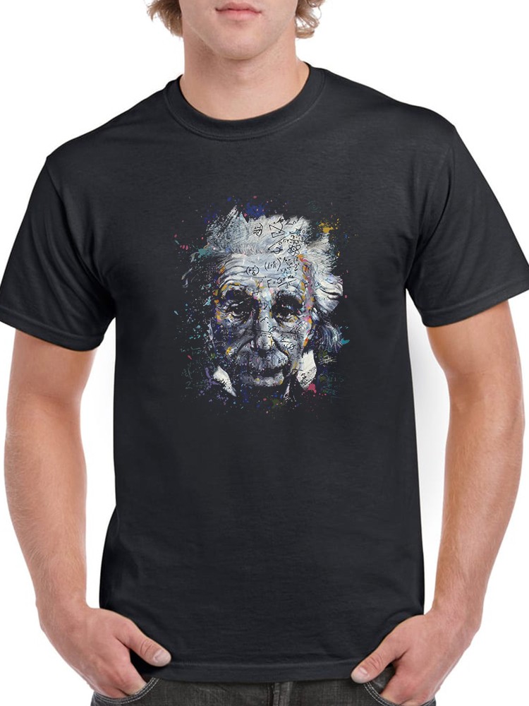 Foto 2 pulgar | Playera Smartprintsink Hombre de Albert Einstein color Negro