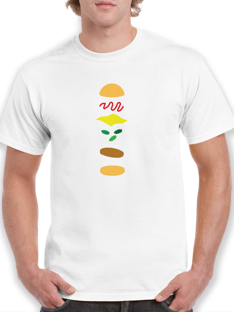 Playera Smartprintsink Hombre Ilustración Capas De Hamburguesa