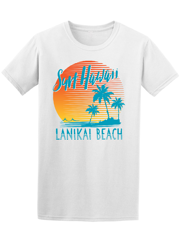 Playera Smartprintsink Hombre con Diseño de Surf Hawaii Lanikai Beach