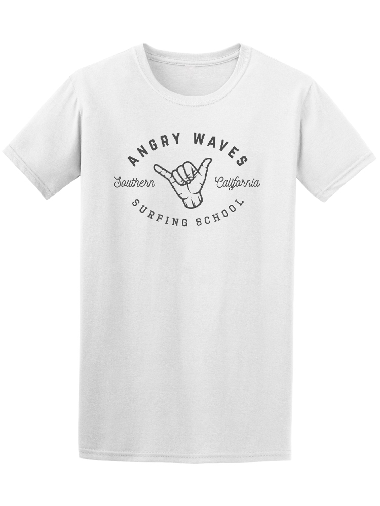 Foto 2 pulgar | Playera Smartprintsink Hombre con Diseño de Olas Enojadas Escuela de Surf