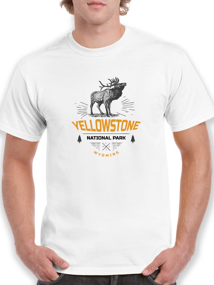 Playera Smartprintsink color Blanco para Hombre Yellowstone Wyoming