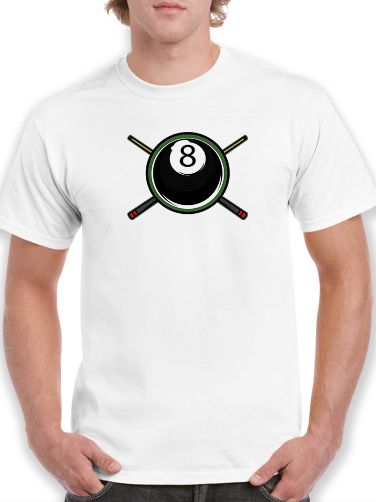 Playera Smartprintsink color Blanco para Hombre Billar Bola 8