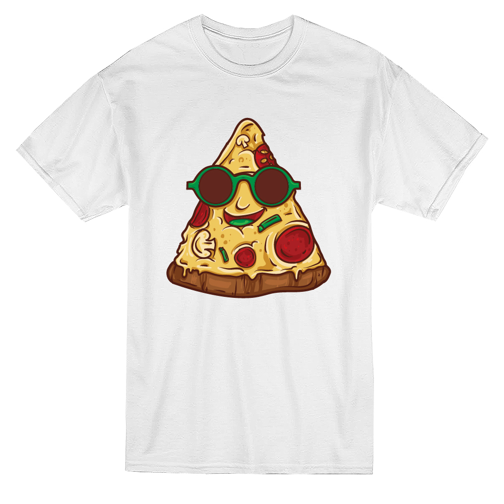 Playera Smartprintsink Hombre con Ilustración Rebanada de Pizza con Lentes de Sol
