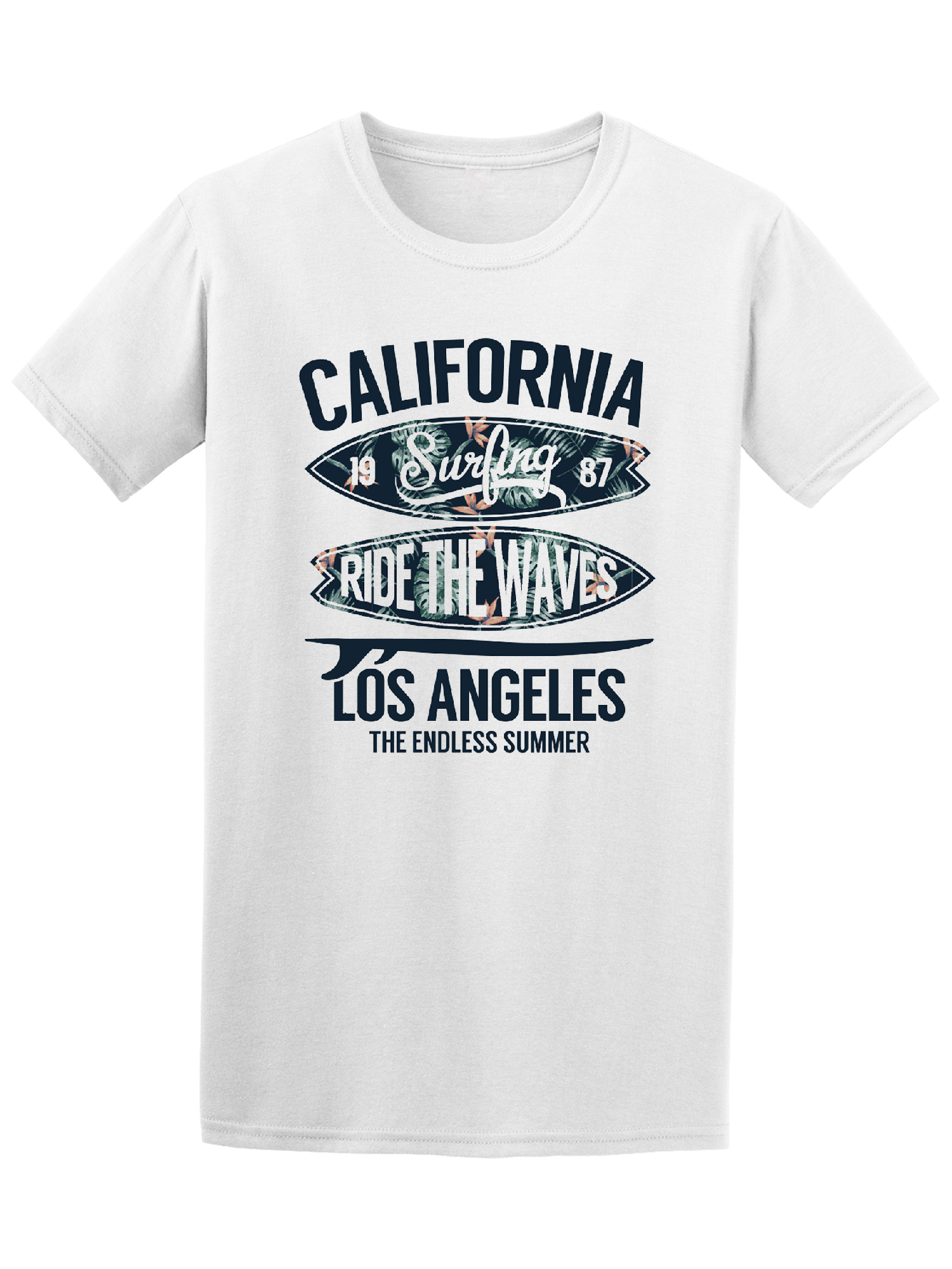 Playera Smartprintsink Hombre con Diseño de Surfeo California, Monta La Ola