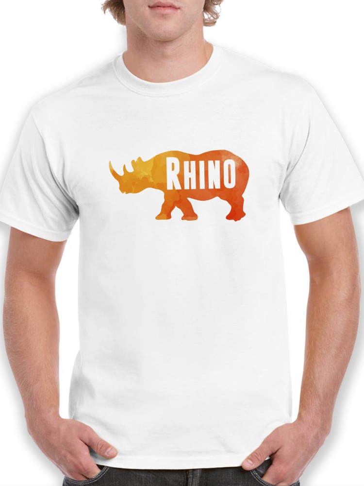 Playera Smartprintsink para Hombre - Silueta Rinoceronte