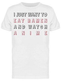 Foto 1 | Playera para Hombre con Diseño Comer Ramen y Ver Anime