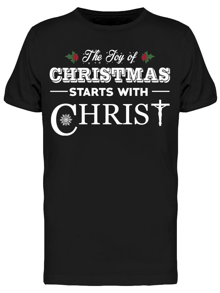 Playera Smartprintsink Hombre La Dicha De La Navidad Empieza Con Cristo