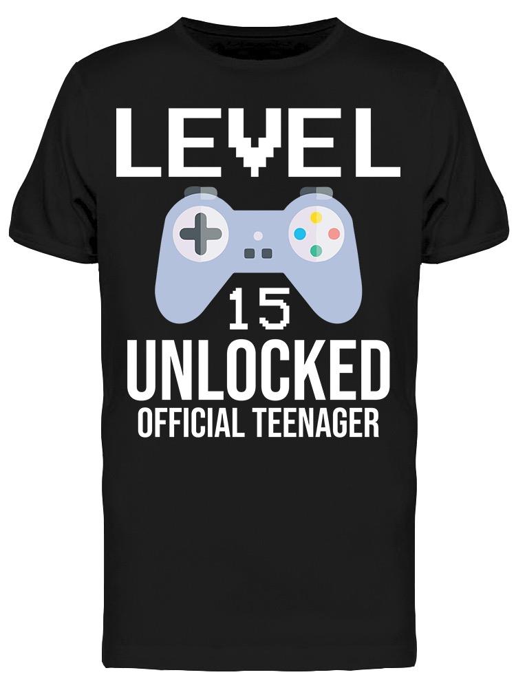Playera Smartprintsink Hombre Nivel 15 Desbloqueado Oficialmente Adolescente