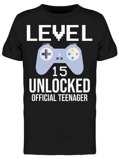 Foto 1 | Playera Smartprintsink Hombre Nivel 15 Desbloqueado Oficialmente Adolescente