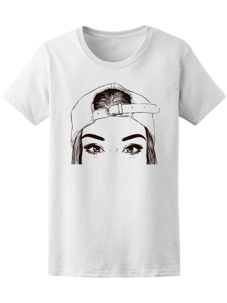 Foto 2 pulgar | Playera Smartprintsink Mujer Ilustración a Lápiz Mujer con Gorra