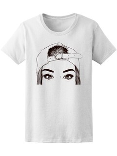 Foto 1 | Playera Smartprintsink Mujer Ilustración a Lápiz Mujer con Gorra