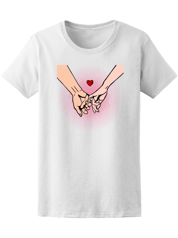 Foto 2 pulgar | Playera Smartprintsink Mujer Arte Pop Pareja Sosteniendo sus Dedos