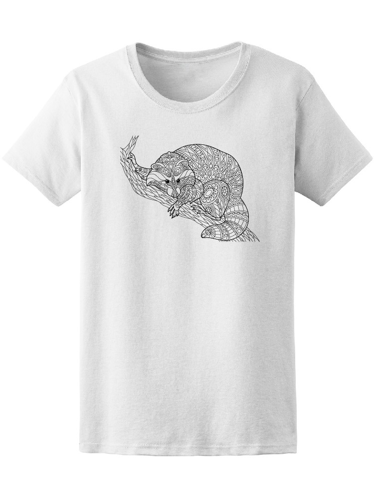 Foto 2 pulgar | Playera Smartprintsink Mujer Ilustración Mapache con Mándala