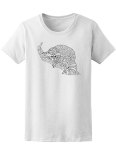 Foto 1 | Playera Smartprintsink Mujer Ilustración Mapache con Mándala
