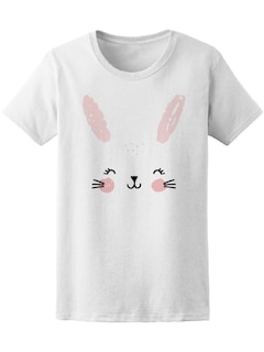 Foto 1 | Playera Smartprintsink Mujer Rostro de Conejo Feliz