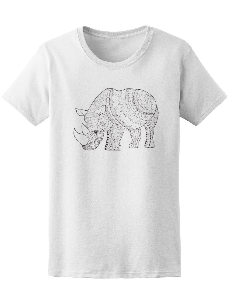 Foto 2 pulgar | Playera Smartprintsink Mujer Rinoceronte con Mándalas