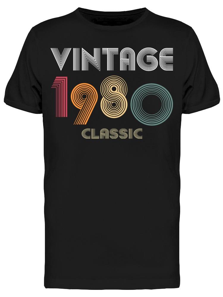 Playera Smartprintsink para Hombre Vintage 1980 Clásico
