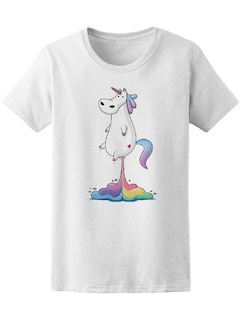 Foto 1 | Playera Smartprintsink Mujer Unicornio con Nubes de Colores