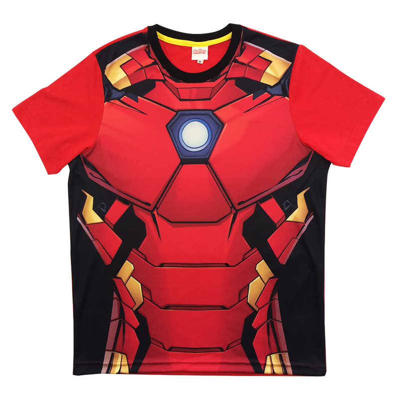 Playera Ironman Carsatoons 9pruv13 color Rojo