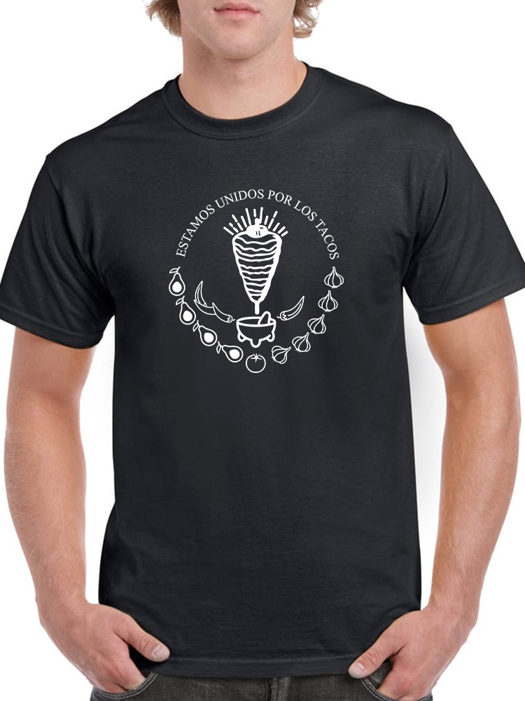 Playera Smartprintsink para Hombre Diseño Escudo Mexicano de Tacos